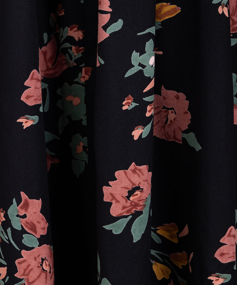 INDESIGN フラワーブーケプリントスカート