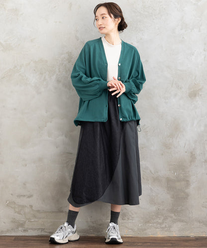 FONTLAB ライトデニムドッキングバルーンスカート