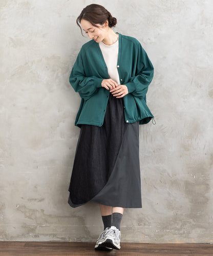 FONTLAB ライトデニムドッキングバルーンスカート