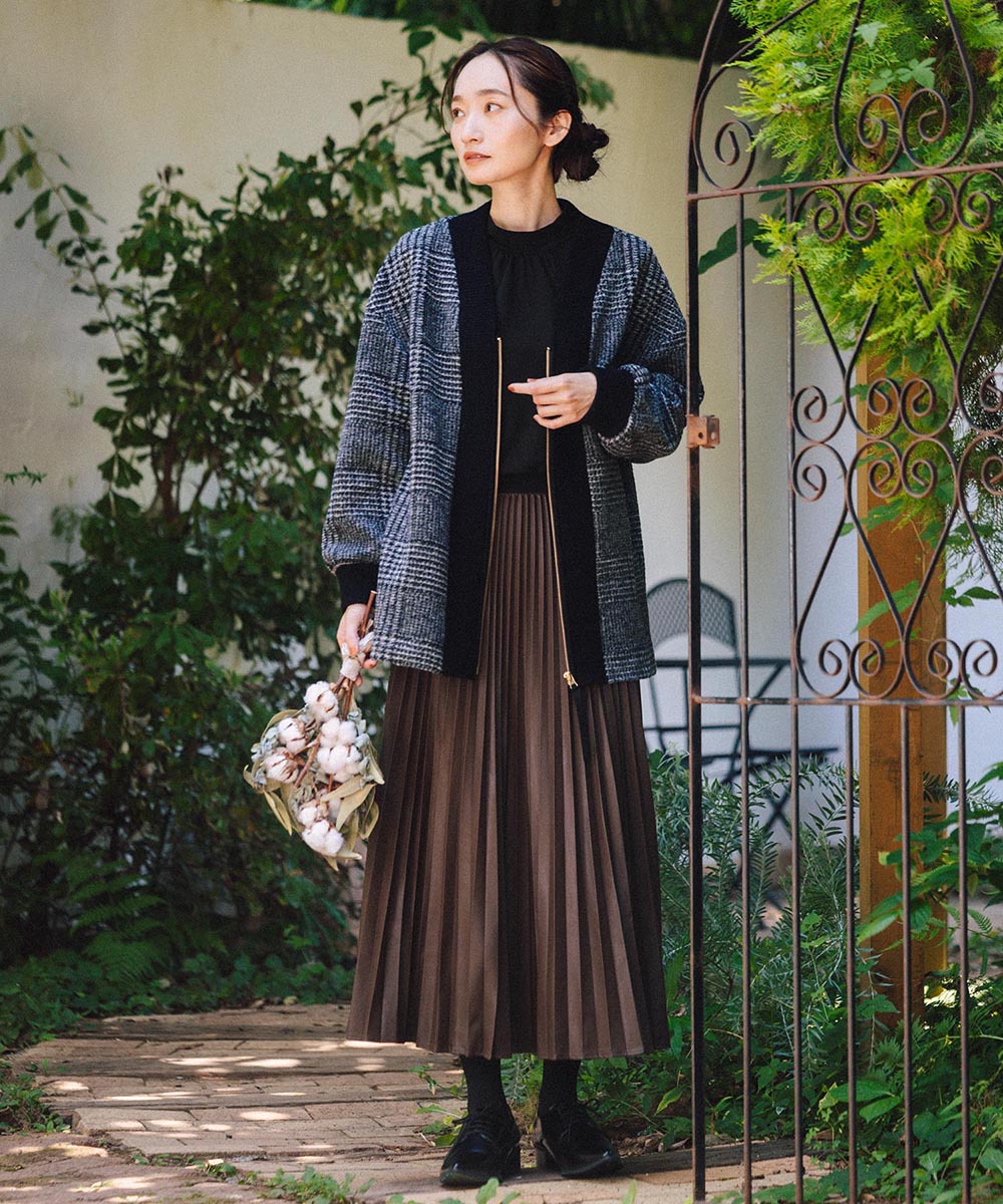 レザーライクプリーツスカート