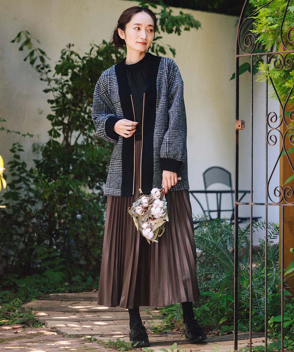 レザーライクプリーツスカート