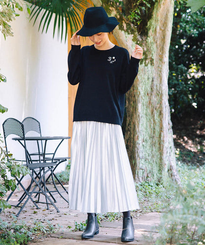 レザーライクプリーツスカート