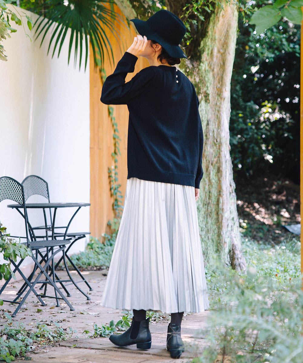 21号(6L～) レザーライクプリーツスカート