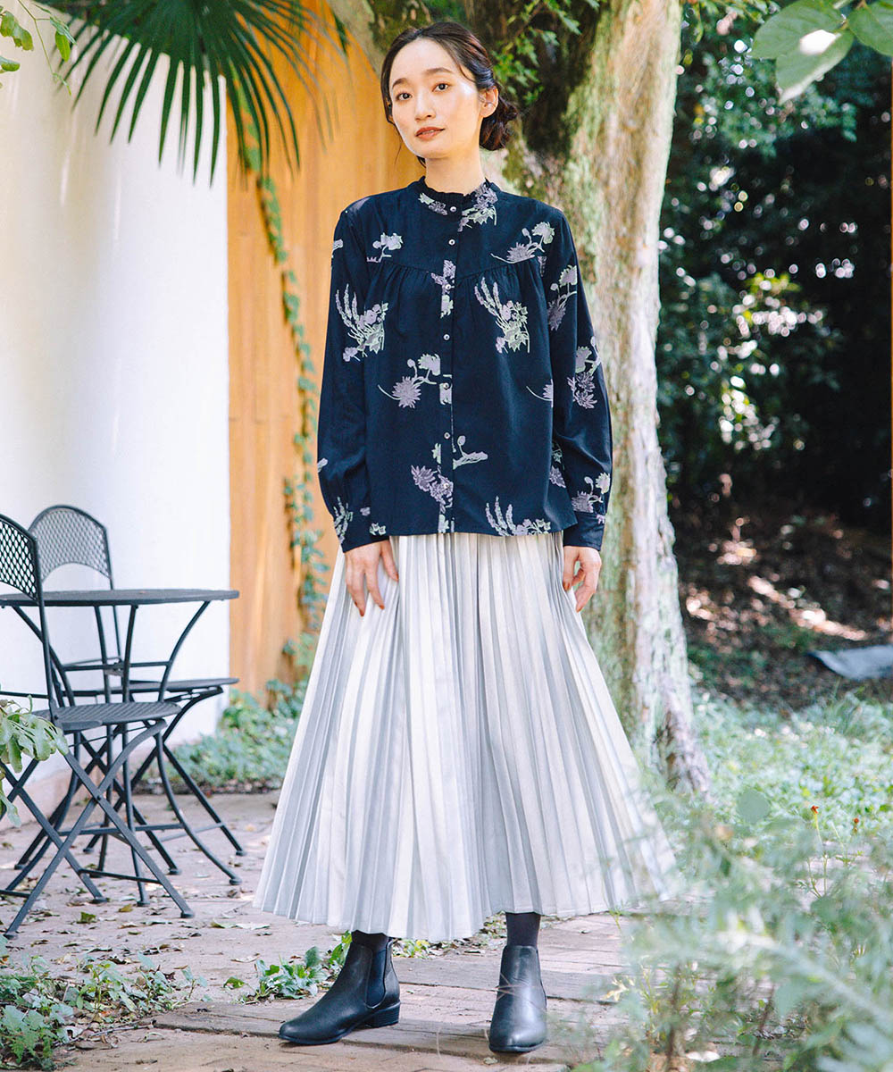 レザーライクプリーツスカート