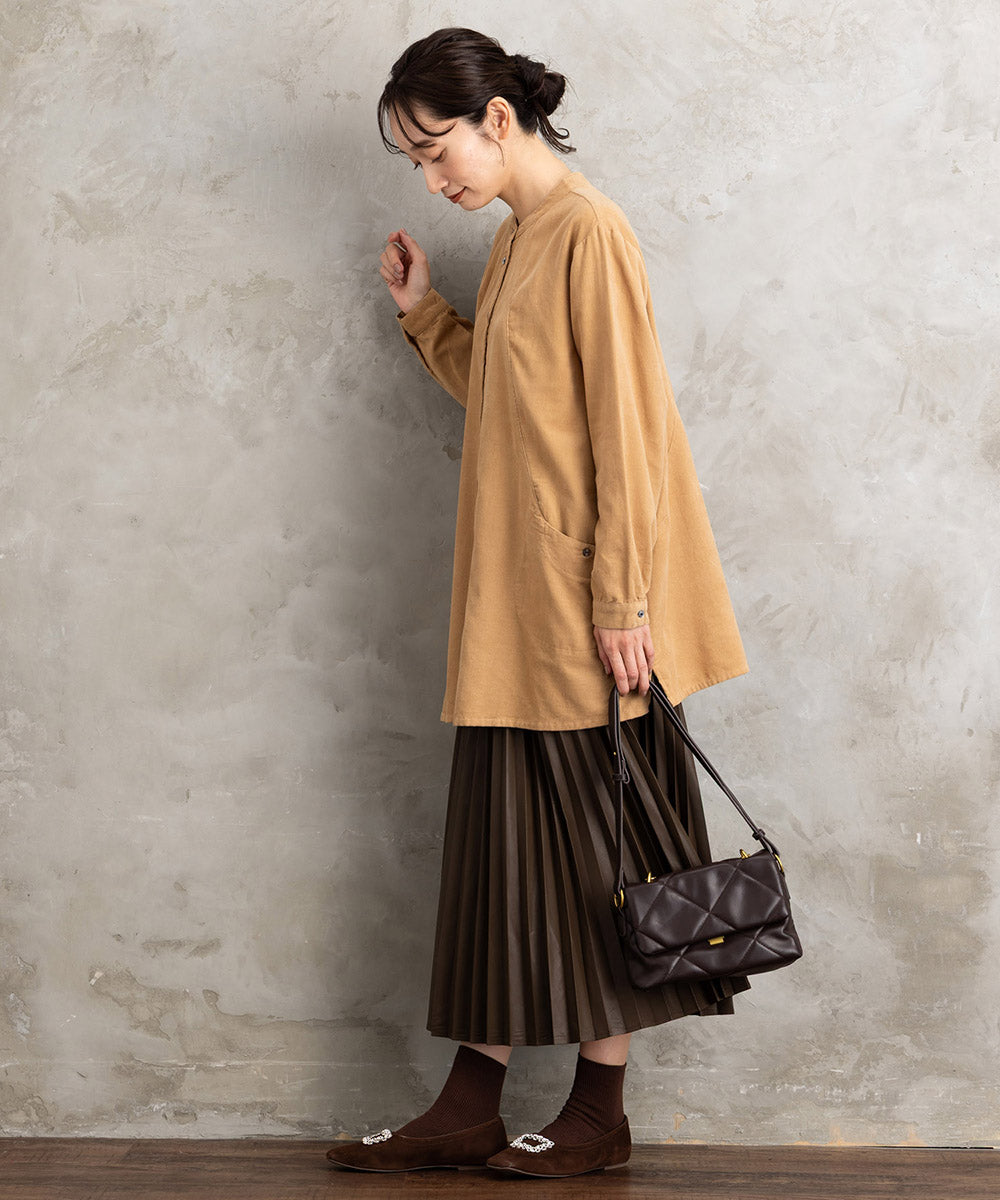 21号(6L～) レザーライクプリーツスカート