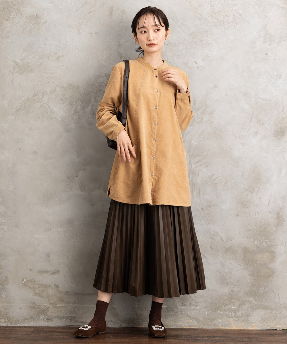 レザーライクプリーツスカート