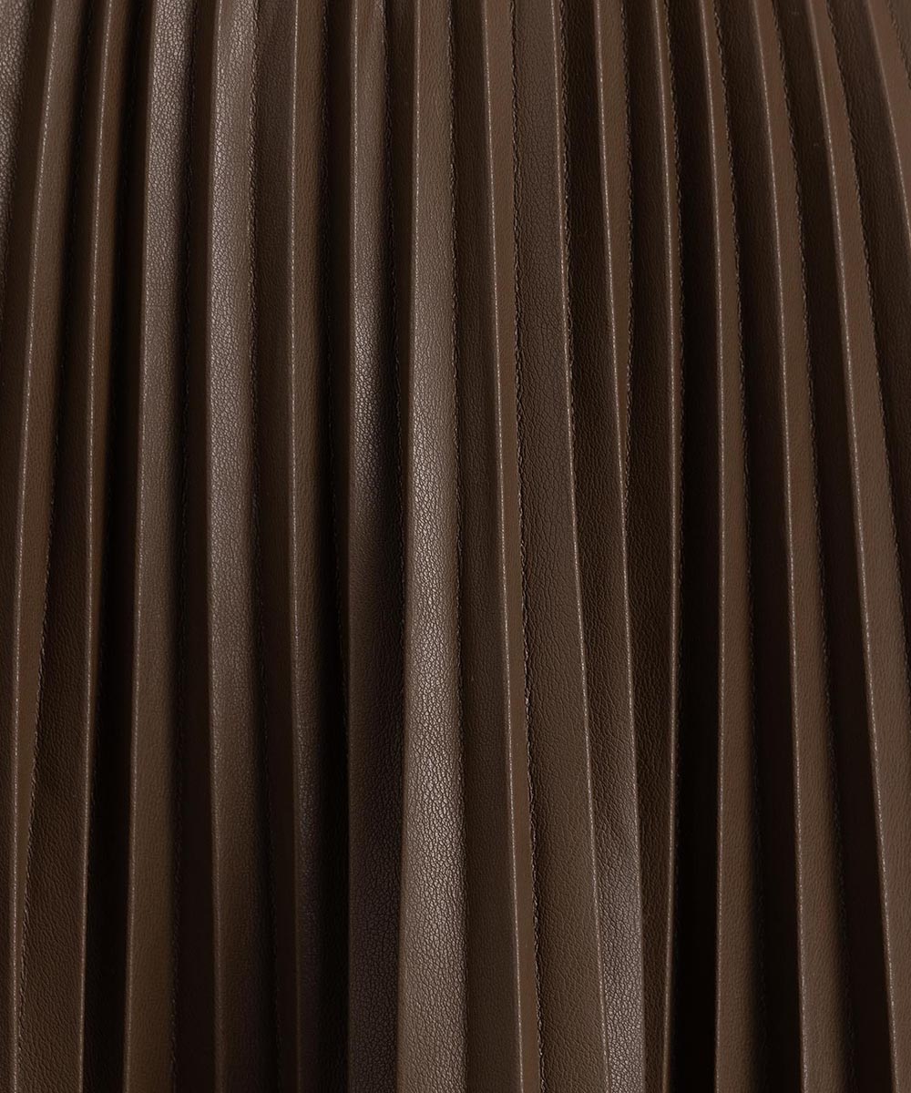 レザーライクプリーツスカート