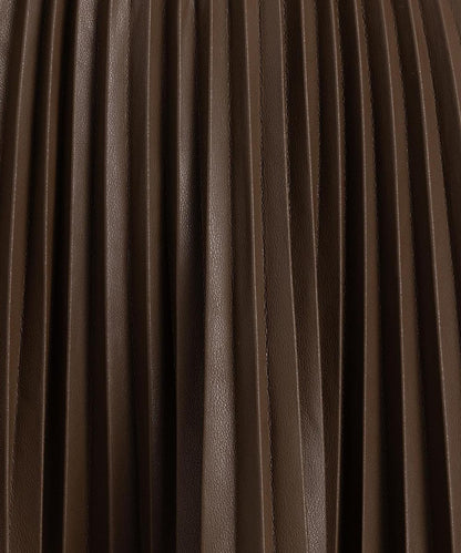 レザーライクプリーツスカート