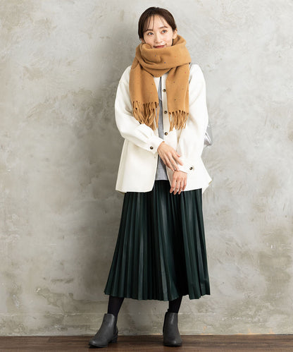 レザーライクプリーツスカート