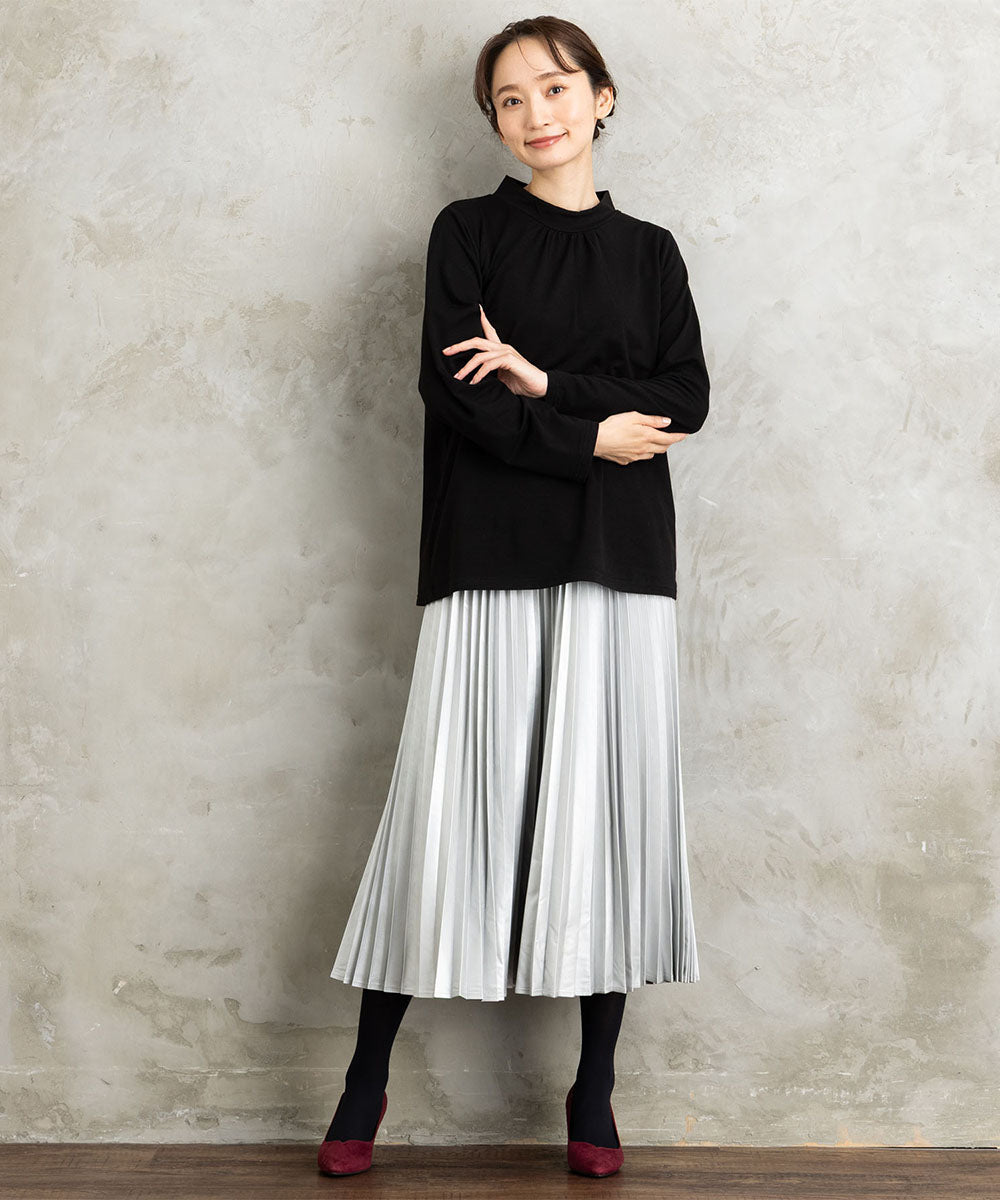 レザーライクプリーツスカート