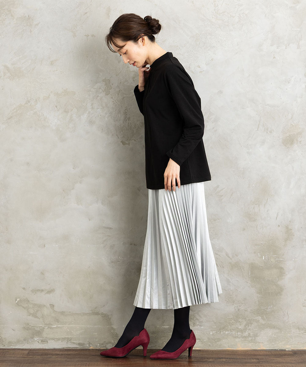 21号(6L～) レザーライクプリーツスカート