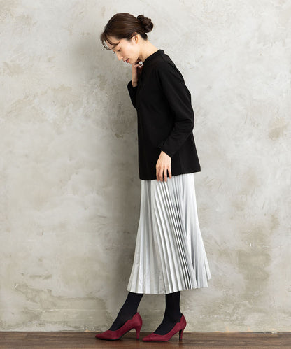 21号(6L～) レザーライクプリーツスカート