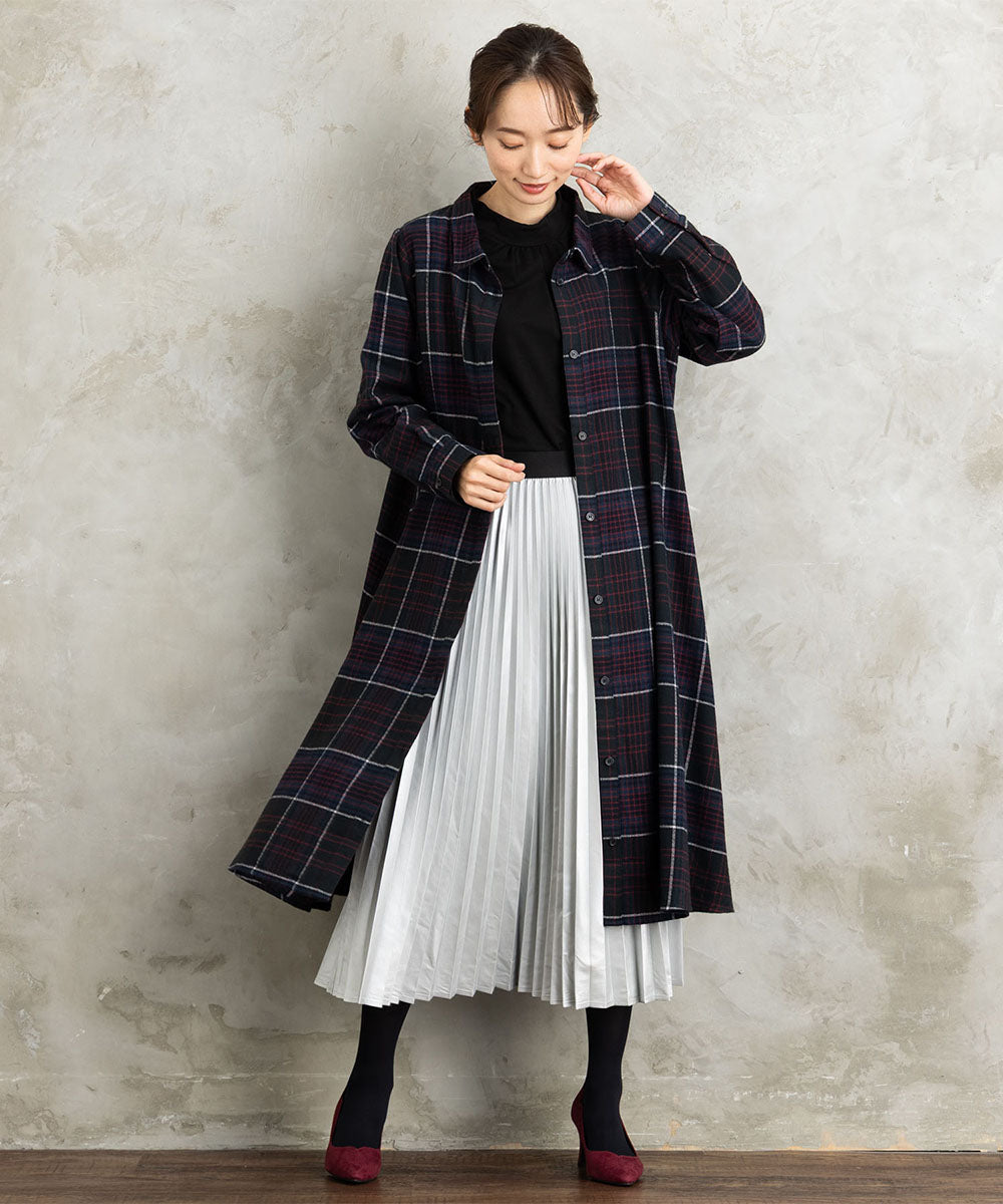 レザーライクプリーツスカート