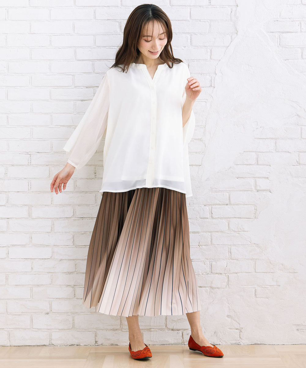 グラデーションプリーツスカート