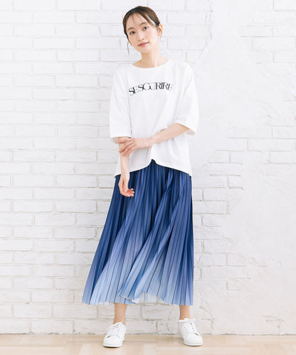 グラデーションプリーツスカート