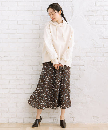 パウダーサテンチューリッププリントスカート