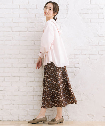 パウダーサテンチューリッププリントスカート
