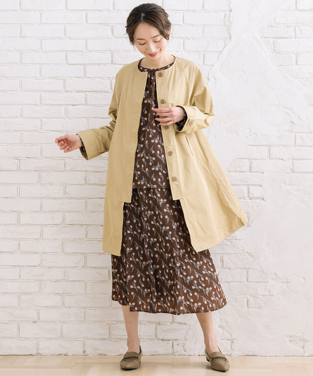 パウダーサテンチューリッププリントスカート