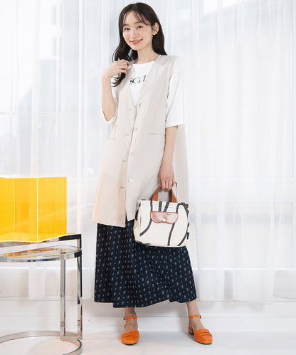 フラワージャカードデニムスカート