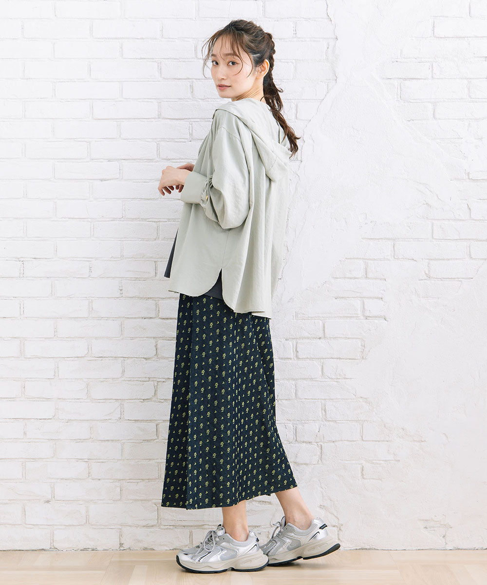 フラワージャカードデニムスカート