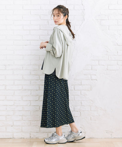 フラワージャカードデニムスカート