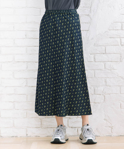 フラワージャカードデニムスカート