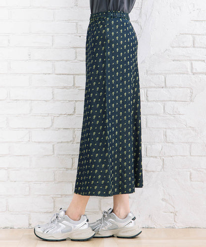 フラワージャカードデニムスカート