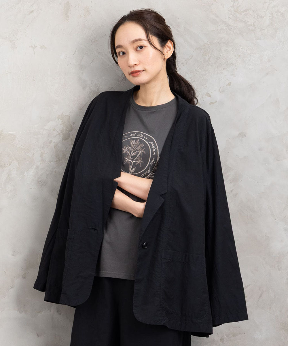 LIYOCA [30th]キュプラ混テーラードジャケット