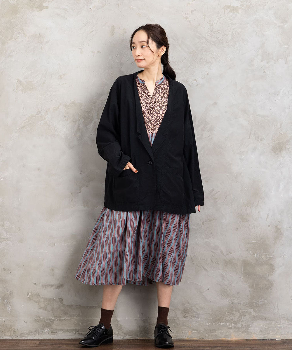 LIYOCA [30th]キュプラ混テーラードジャケット