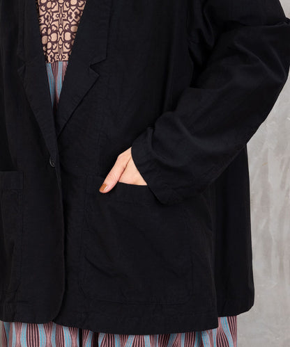 LIYOCA [30th]キュプラ混テーラードジャケット