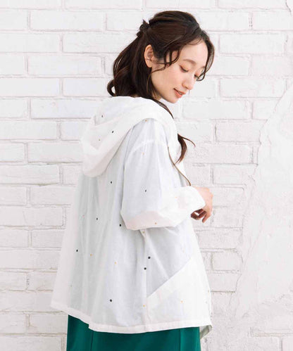 21号(6L～) INDESIGN プリント＆シャイニードットブルゾン