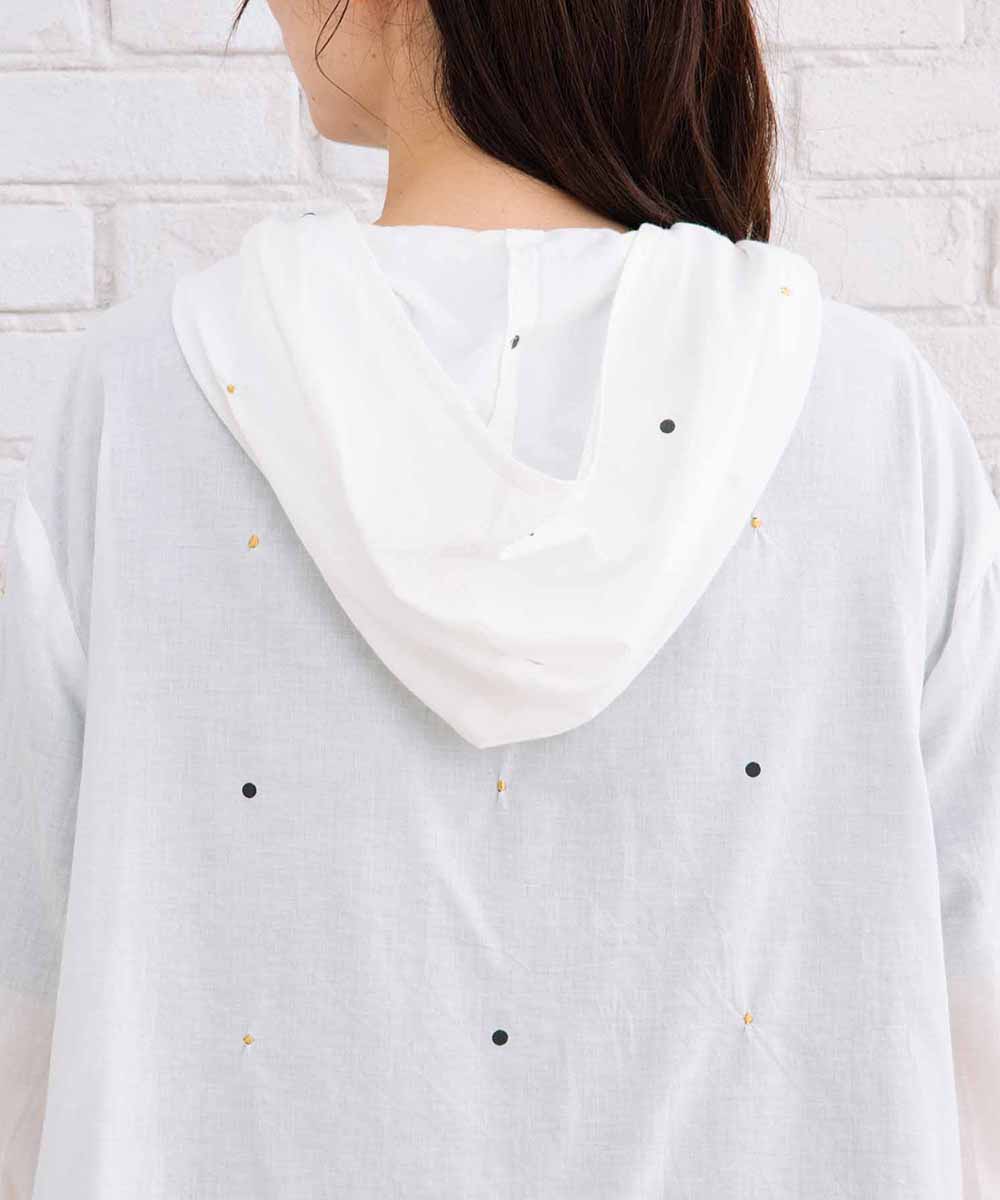 21号(6L～) INDESIGN プリント＆シャイニードットブルゾン