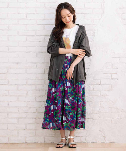 21号(6L～) INDESIGN プリント＆シャイニードットブルゾン