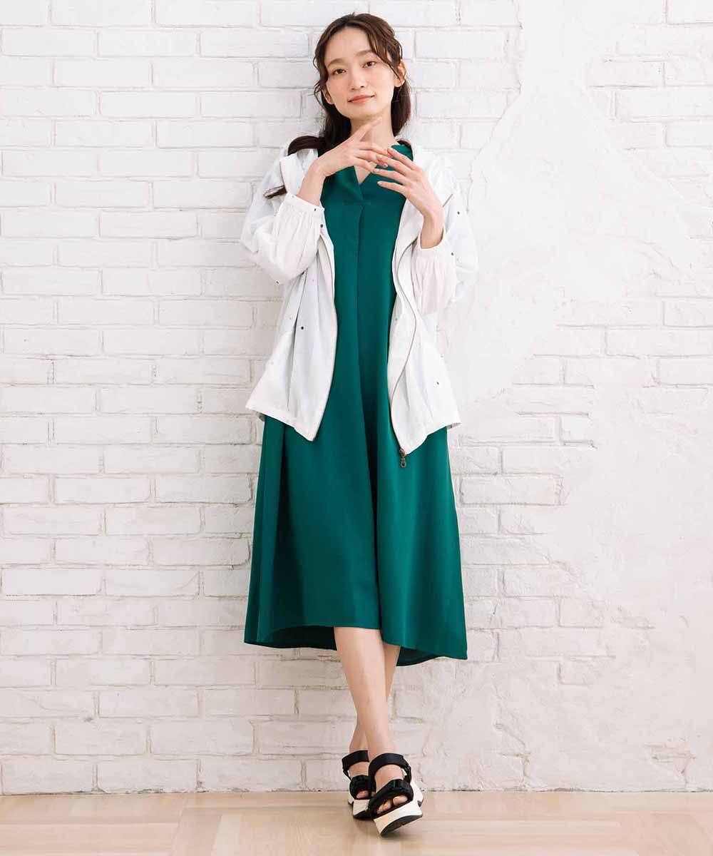 21号(6L～) INDESIGN プリント＆シャイニードットブルゾン