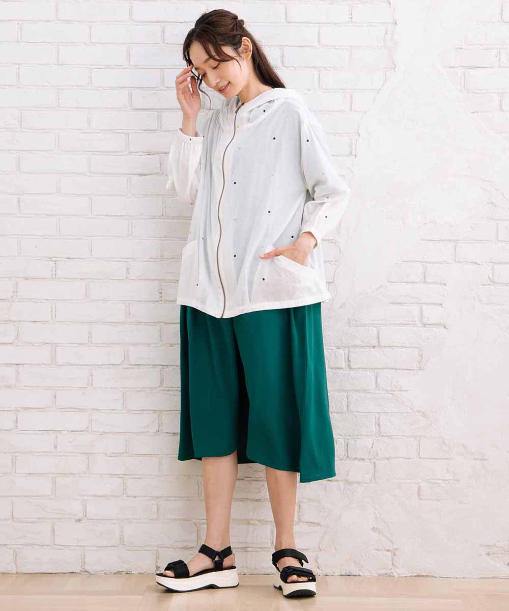 21号(6L～) INDESIGN プリント＆シャイニードットブルゾン