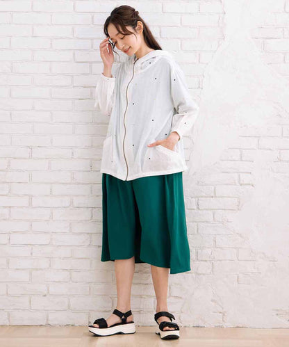 21号(6L～) INDESIGN プリント＆シャイニードットブルゾン