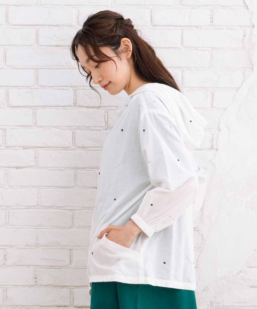 21号(6L～) INDESIGN プリント＆シャイニードットブルゾン