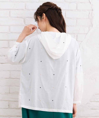 21号(6L～) INDESIGN プリント＆シャイニードットブルゾン