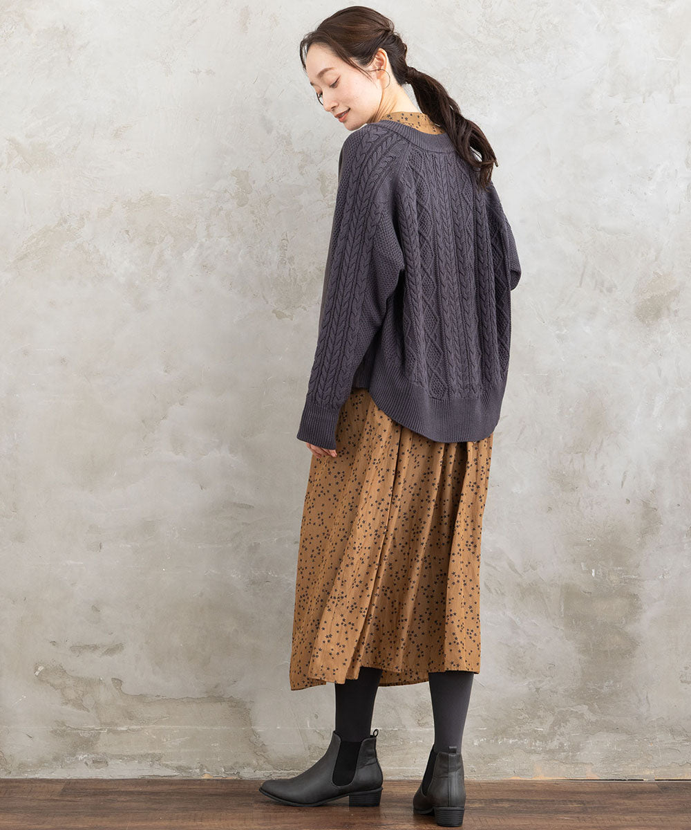 FONTLAB 裏毛×ケーブルコンビジップブルゾン