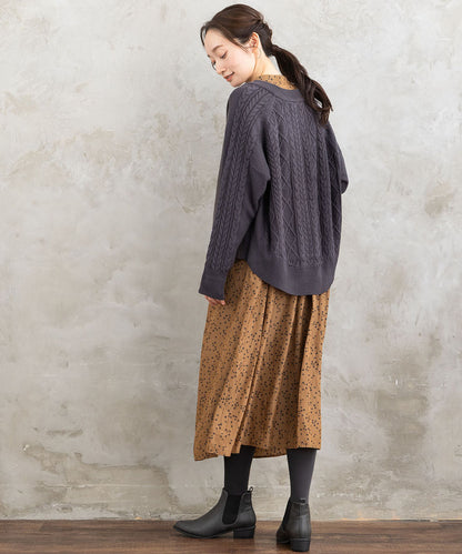 FONTLAB 裏毛×ケーブルコンビジップブルゾン