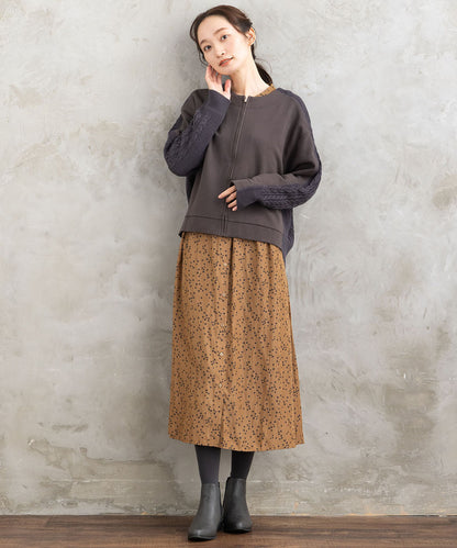 FONTLAB 裏毛×ケーブルコンビジップブルゾン