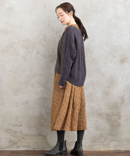 FONTLAB 裏毛×ケーブルコンビジップブルゾン