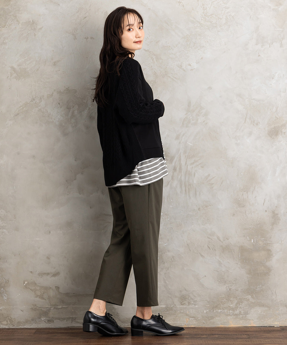 FONTLAB 裏毛×ケーブルコンビジップブルゾン