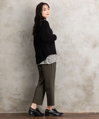 FONTLAB 裏毛×ケーブルコンビジップブルゾン