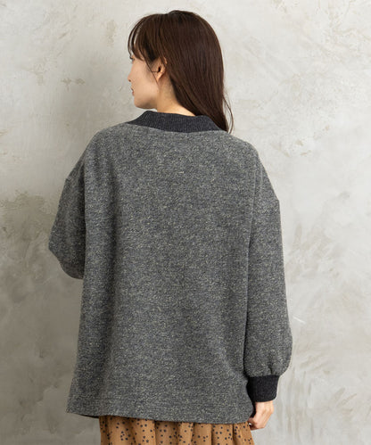 21号(6L～) イタリアンエアリーリブデザインジップブルゾン