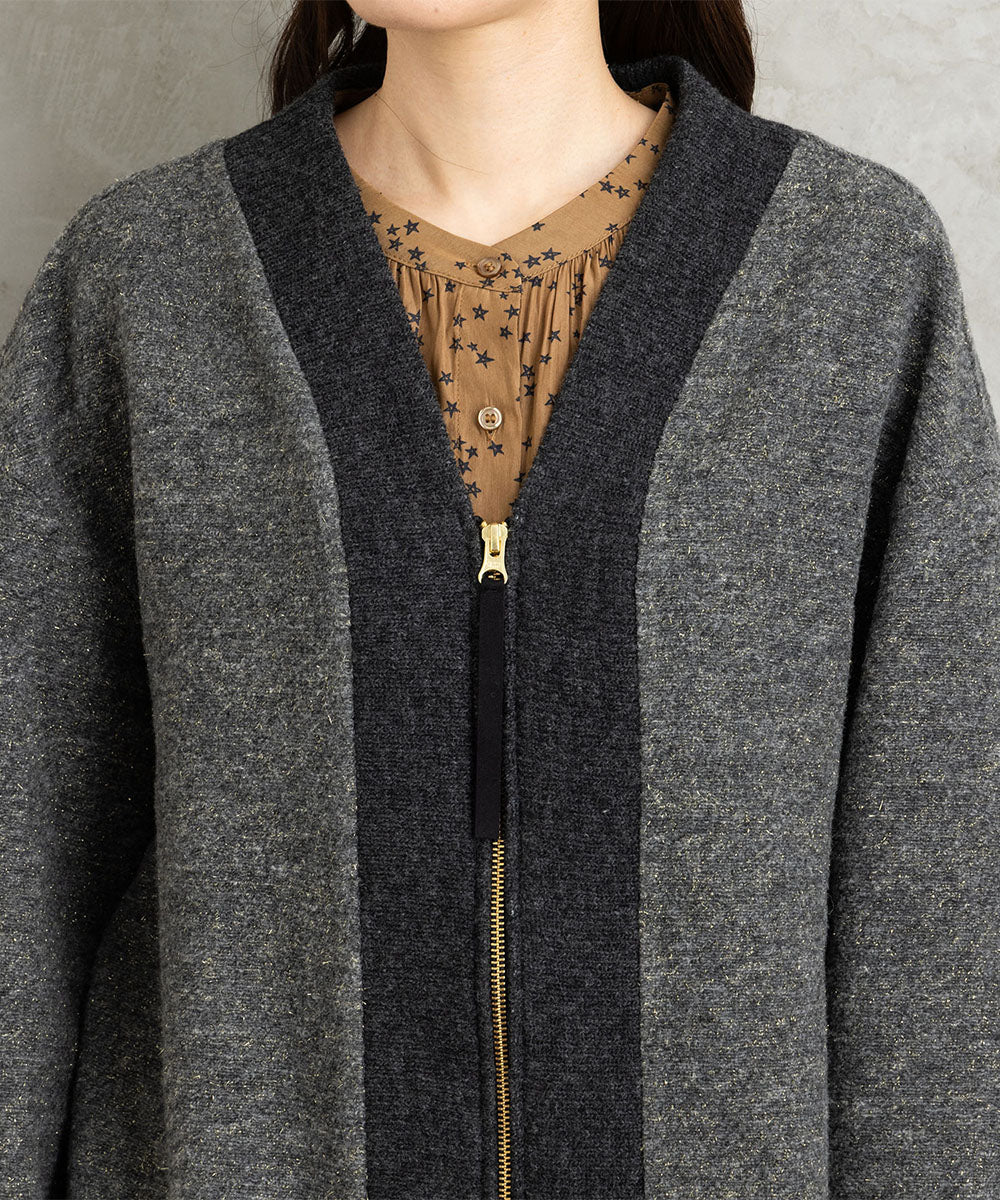 21号(6L～) イタリアンエアリーリブデザインジップブルゾン