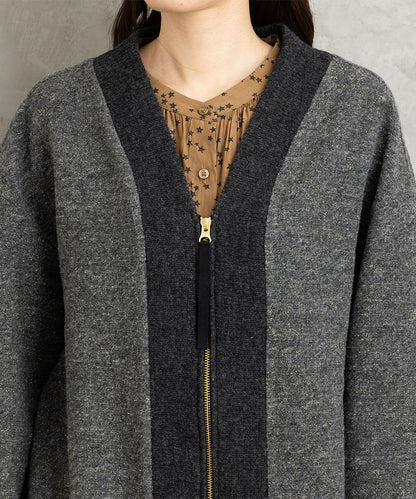 21号(6L～) イタリアンエアリーリブデザインジップブルゾン