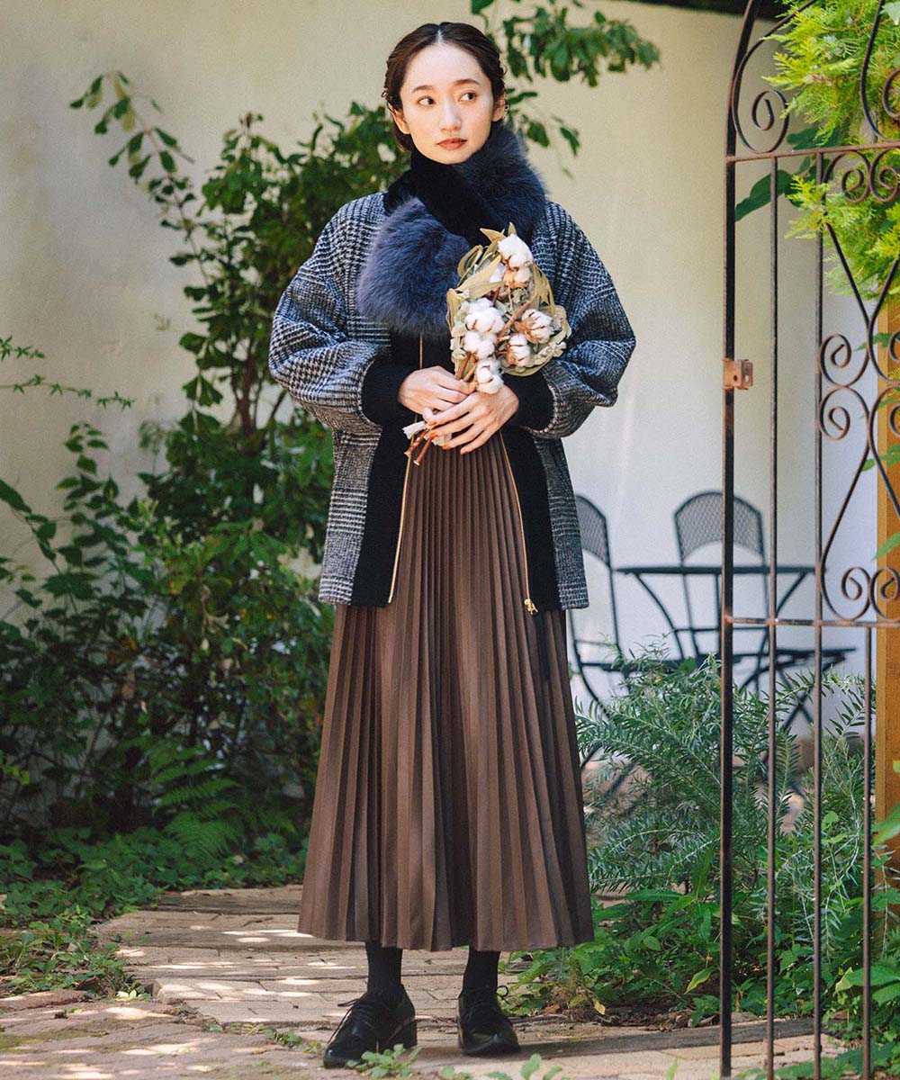 21号(6L～) イタリアンエアリーリブデザインジップブルゾン