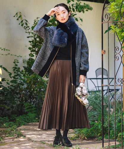 21号(6L～) イタリアンエアリーリブデザインジップブルゾン