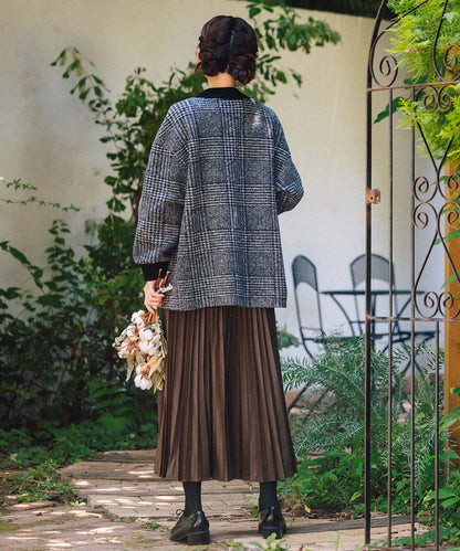 イタリアンエアリーリブデザインジップブルゾン